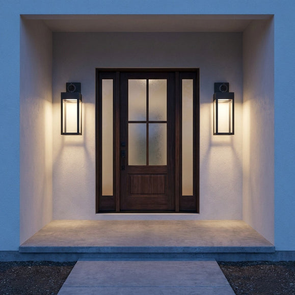 Visual Comfort Studio - SLO1381TXB - LED Wall Lantern - Sesha - Textured Black | Textured Black