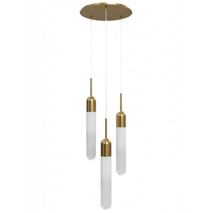 Avenue Lighting - HF7403-AB - Three Light Pendant - Tribeca - Aged Brass