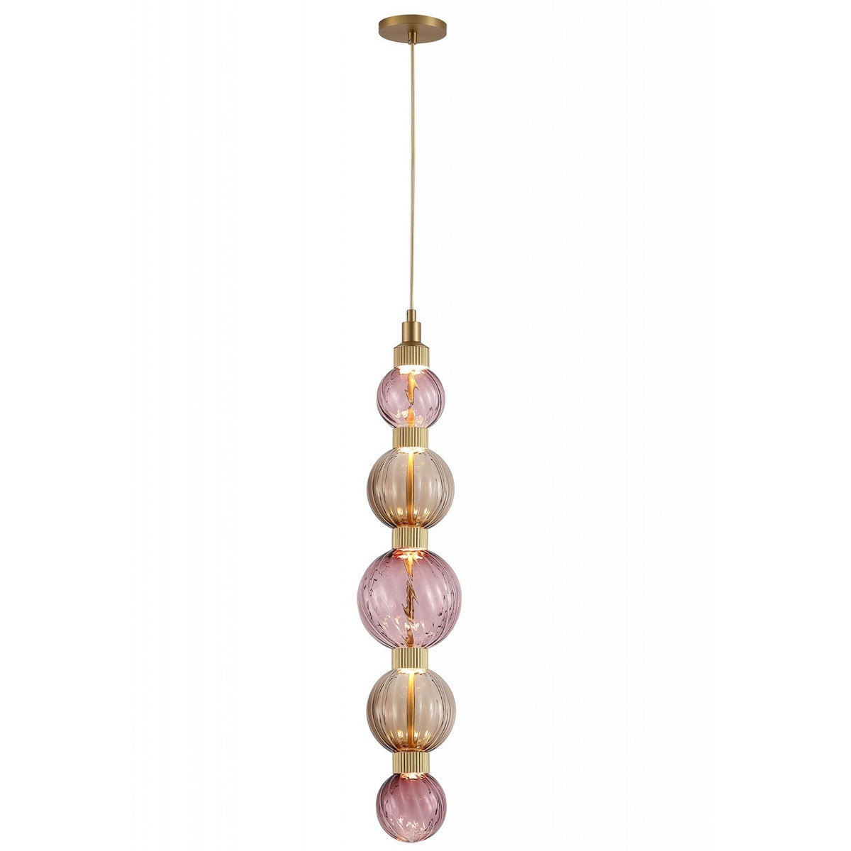Avenue Lighting - HF7960-AB-PBP - LED Pendant - Zayna - Aged Brass