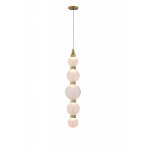 Avenue Lighting - HF7960-AB-WHT - LED Pendant - Zayna - Aged Brass