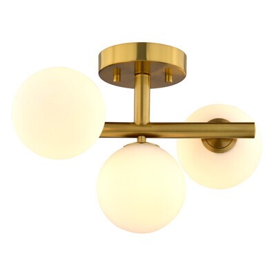 Vaxcel - C0318 - Three Light Semi-Flush Mount - Graham - Harvest Gold