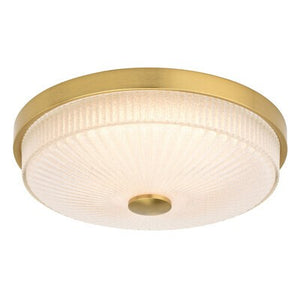 Vaxcel - C0325 - LED Flush Mount - Preston - Natural Brass