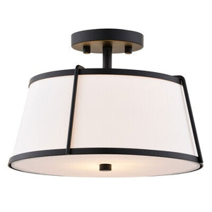 Vaxcel - C0329 - Two Light Semi-Flush Mount - Marion - Matte Black