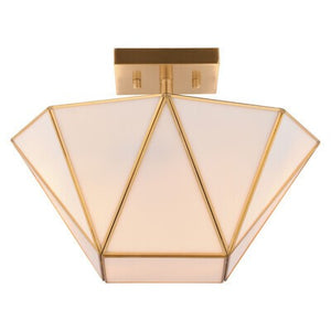 Vaxcel - C0331 - Two Light Semi-Flush Mount - Burnett - Muted Brass