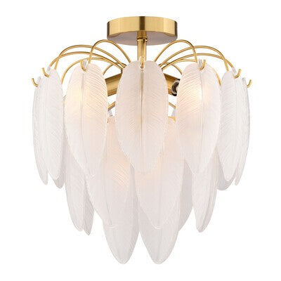 Vaxcel - C0334 - Four Light Semi-Flush Mount - Burbank - Muted Gold