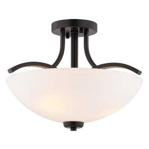Vaxcel - C0341 - Three Light Semi-Flush Mount - River Grove - Matte Black