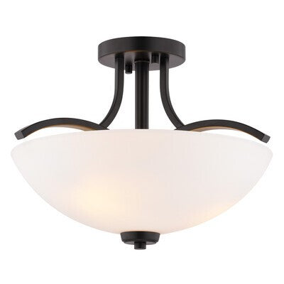 Vaxcel - C0341 - Three Light Semi-Flush Mount - River Grove - Matte Black