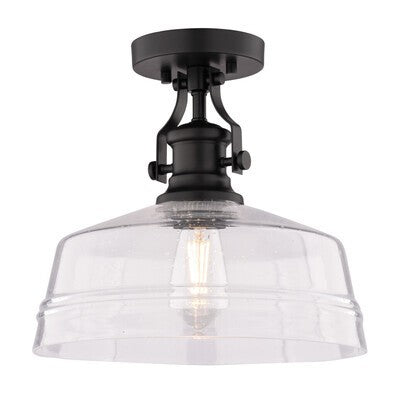 Vaxcel - C0345 - One Light Semi-Flush Mount - Beloit - Matte Black