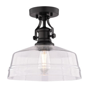 Vaxcel - C0345 - One Light Semi-Flush Mount - Beloit - Matte Black
