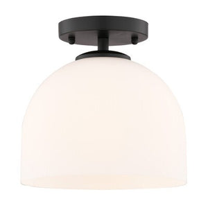 Vaxcel - C0346 - One Light Semi-Flush Mount - Shelby - Matte Black