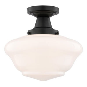 Vaxcel - C0350 - One Light Semi-Flush Mount - Eastgate - Matte Black
