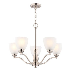 Vaxcel - H0312 - Five Light Chandelier - Bellwood - Satin Nickel