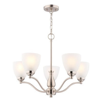 Vaxcel - H0312 - Five Light Chandelier - Bellwood - Satin Nickel