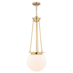 Vaxcel - P0446 - One Light Pendant - Kent - Muted Brass