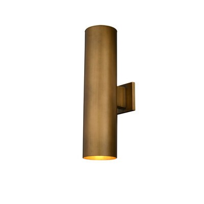 Vaxcel - T0789 - Two Light Outdoor Wall Mount - Chiasso - Warm Brass