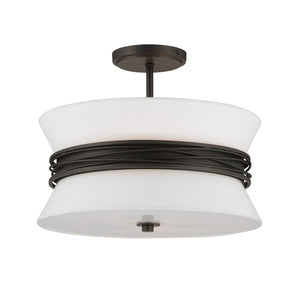 Minka-Lavery - 12417-860 - Three Light Semi-Flush Mount - Dalvor - Dark Bronze