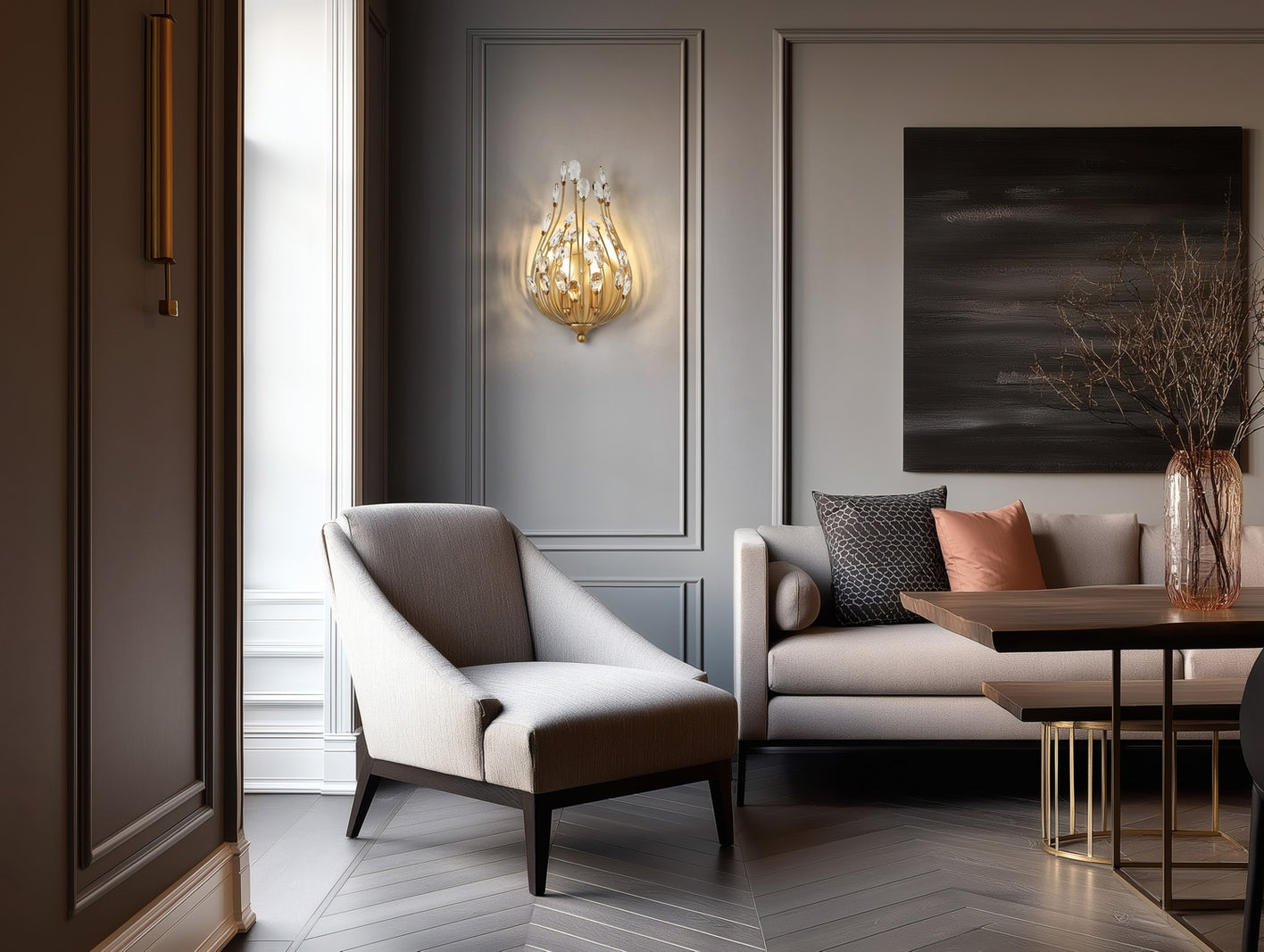 Z-Lite - 1957-2S-MGLD - Two Light Wall Sconce - Gabriella - Modern Gold