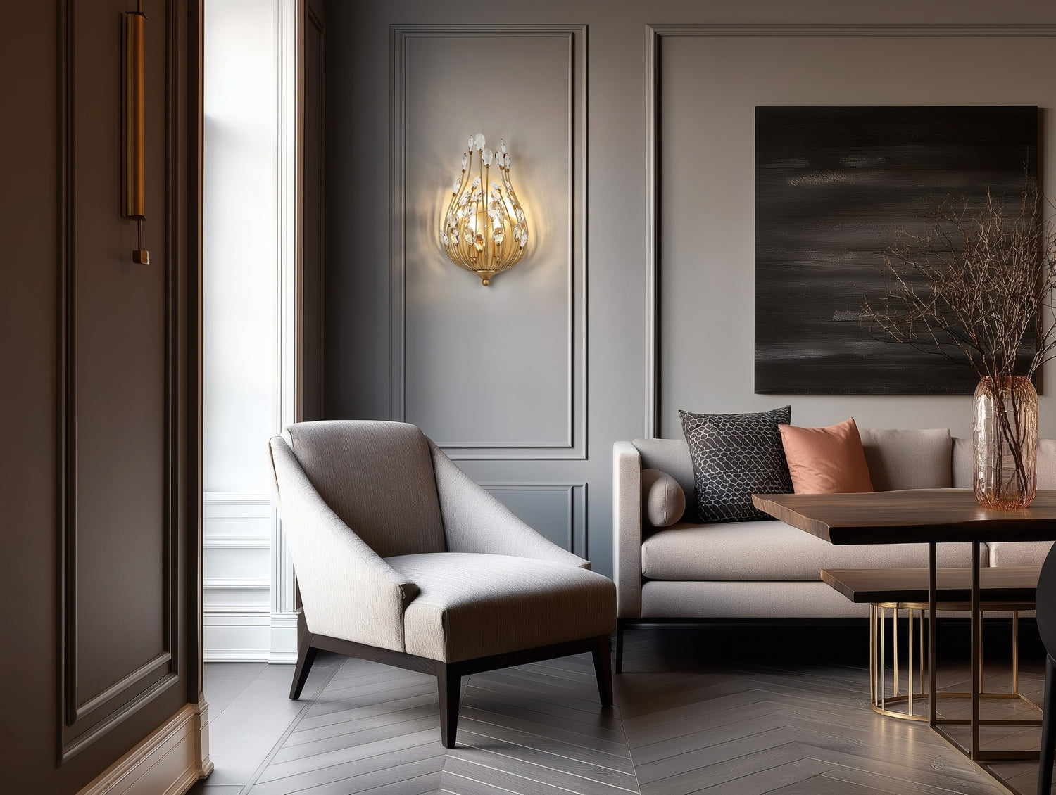 Z-Lite - 1957-2S-MGLD - Two Light Wall Sconce - Gabriella - Modern Gold