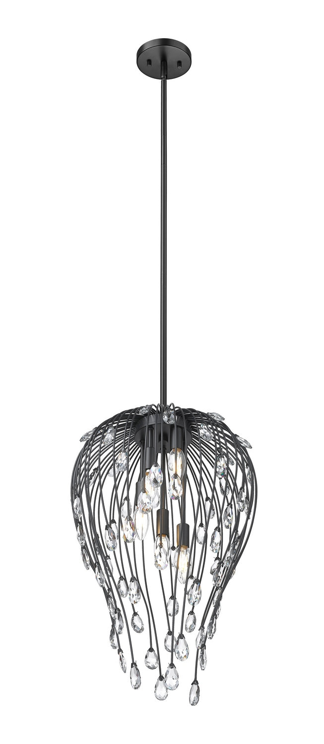 Z-Lite - 1957P15-MB - Five Light Pendant - Gabriella - Matte Black