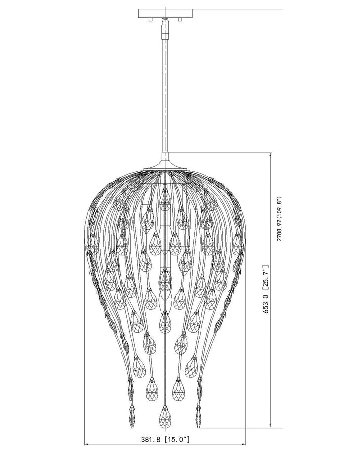 Z-Lite - 1957P15-MB - Five Light Pendant - Gabriella - Matte Black