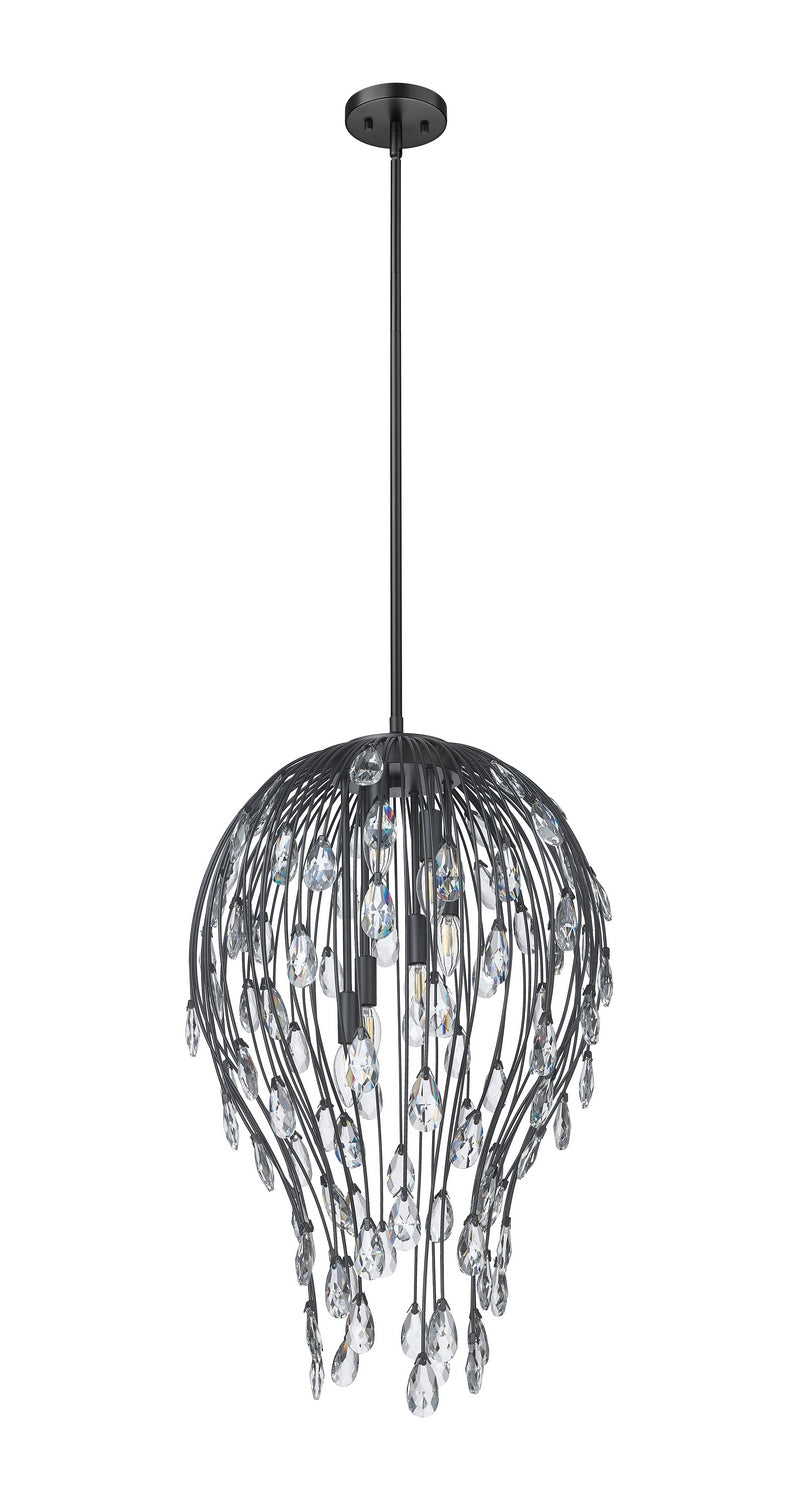 Z-Lite - 1957P18-MB - Six Light Pendant - Gabriella - Matte Black