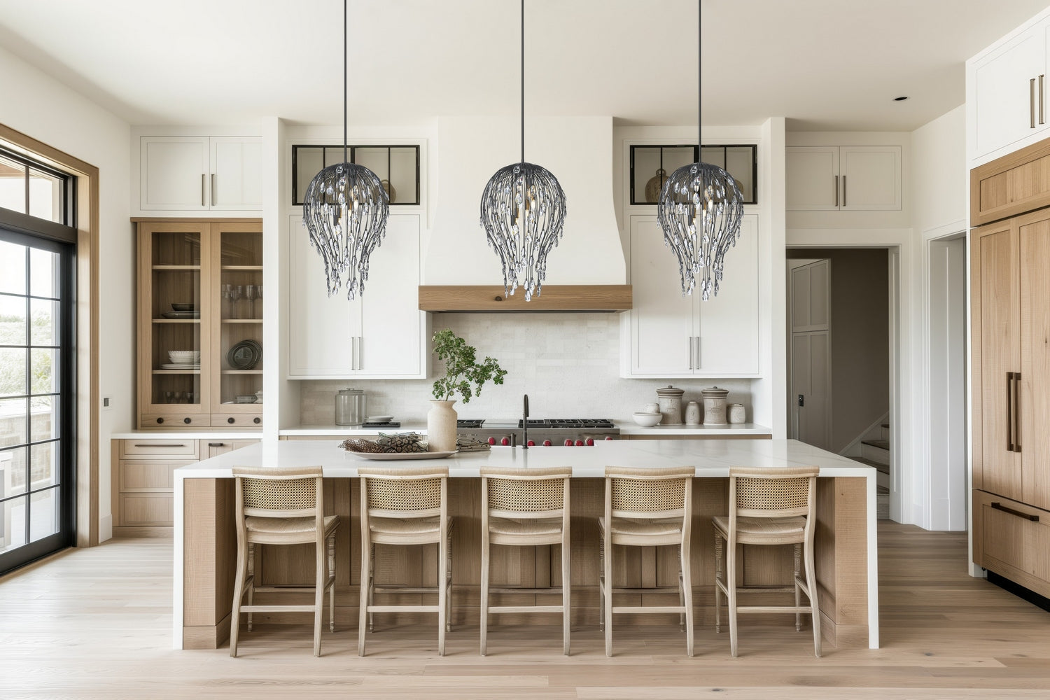 Z-Lite - 1957P18-MB - Six Light Pendant - Gabriella - Matte Black