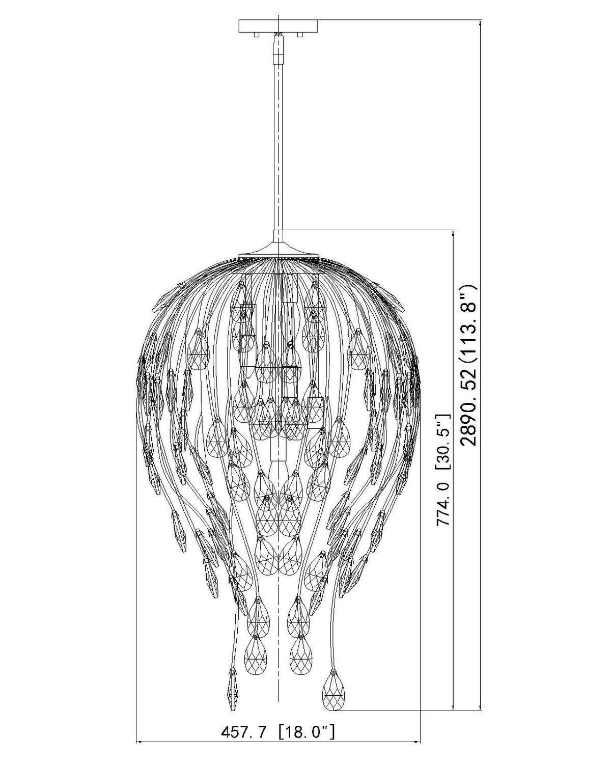Z-Lite - 1957P18-MGLD - Six Light Pendant - Gabriella - Modern Gold