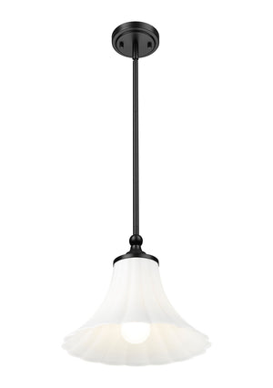Z-Lite - 1958P12-MB - One Light Pendant - Fleur - Matte Black
