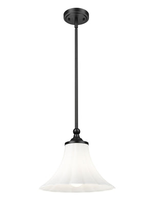 Z-Lite - 1958P12-MB - One Light Pendant - Fleur - Matte Black