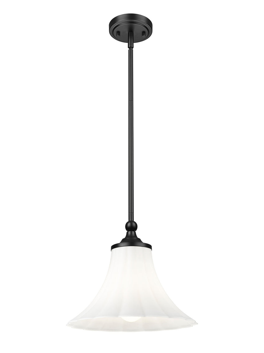 Z-Lite - 1958P12-MB - One Light Pendant - Fleur - Matte Black