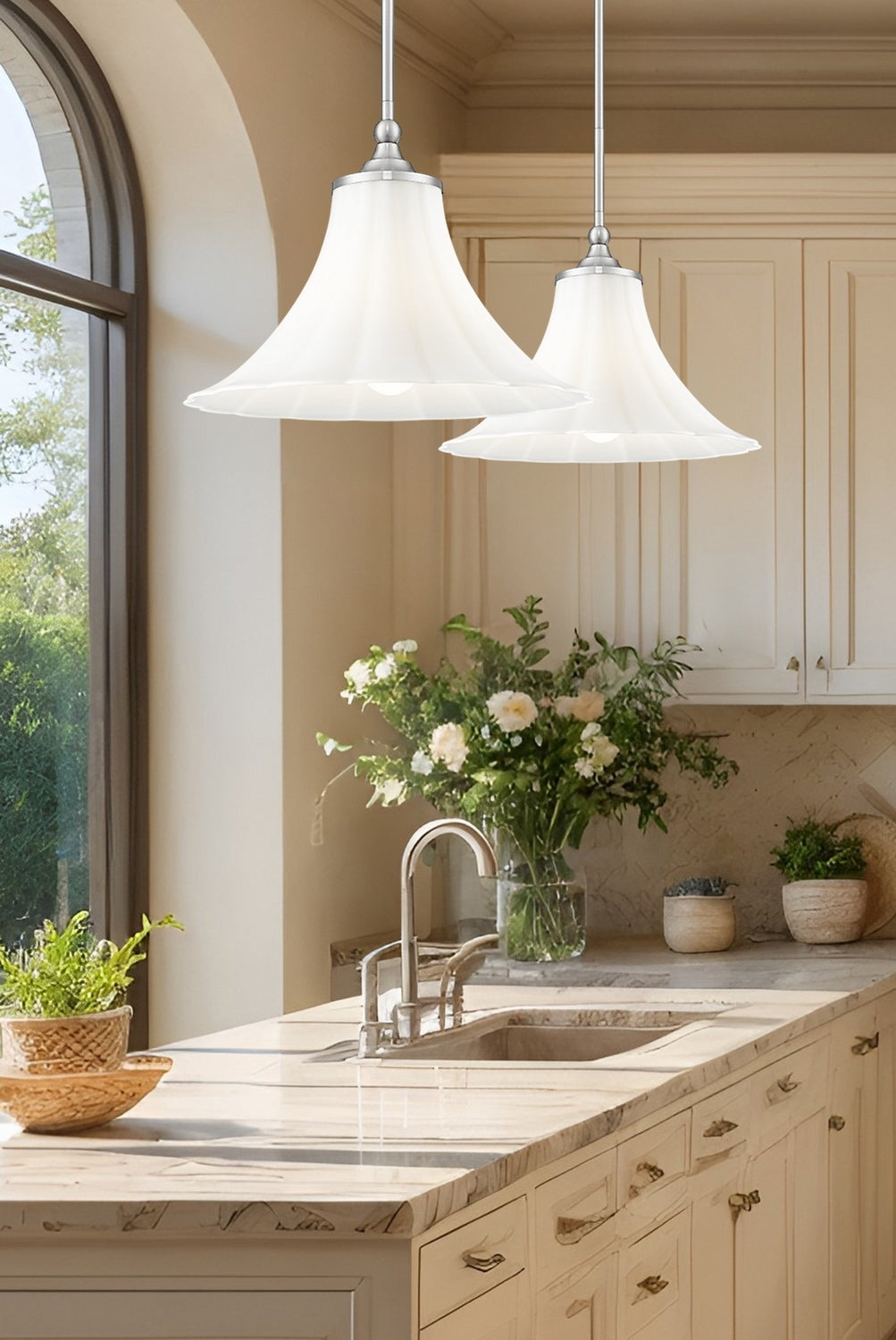 Z-Lite - 1958P16-BN - One Light Pendant - Fleur - Brushed Nickel