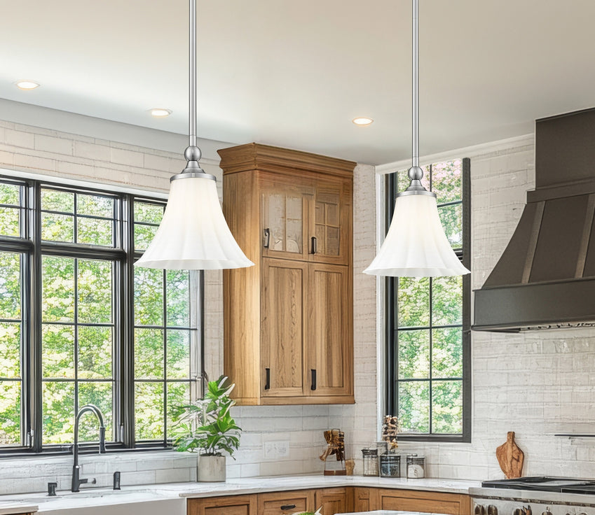Z-Lite - 1958P8-BN - One Light Pendant - Fleur - Brushed Nickel