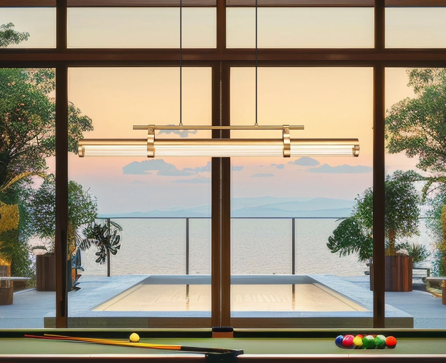 Z-Lite - 1959-44L-MGLD-LED - LED Linear Chandelier - Benoit - Modern Gold