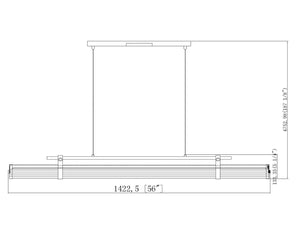 Z-Lite - 1959-54L-MB-LED - LED Linear Chandelier - Benoit - Matte Black