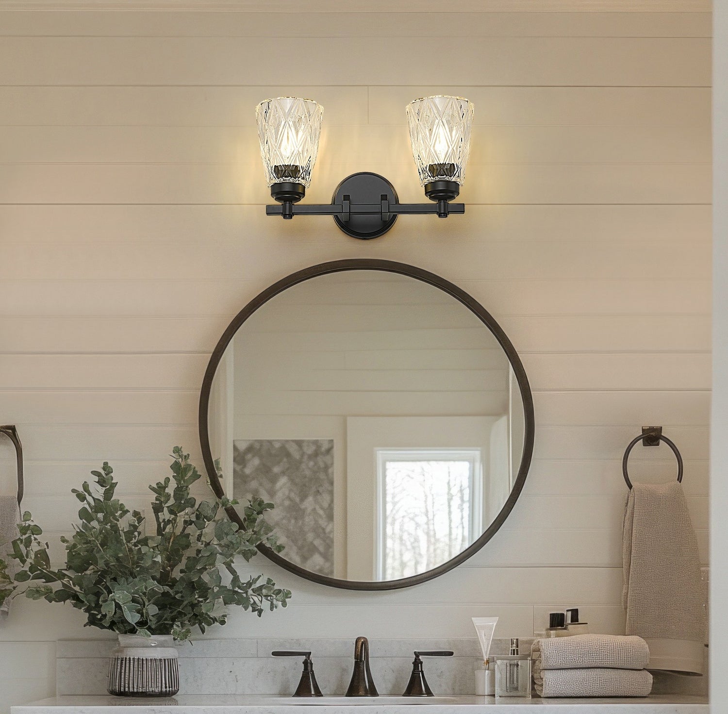 Z-Lite - 1960-2V-MB - Two Light Vanity - Andree - Matte Black
