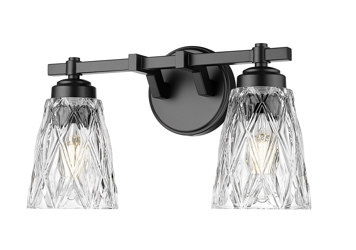Z-Lite - 1960-2V-MB - Two Light Vanity - Andree - Matte Black