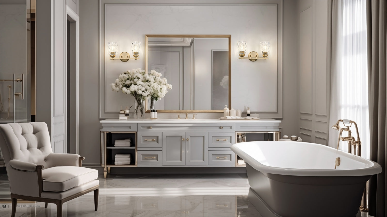 Z-Lite - 1960-2V-MGLD - Two Light Vanity - Andree - Modern Gold