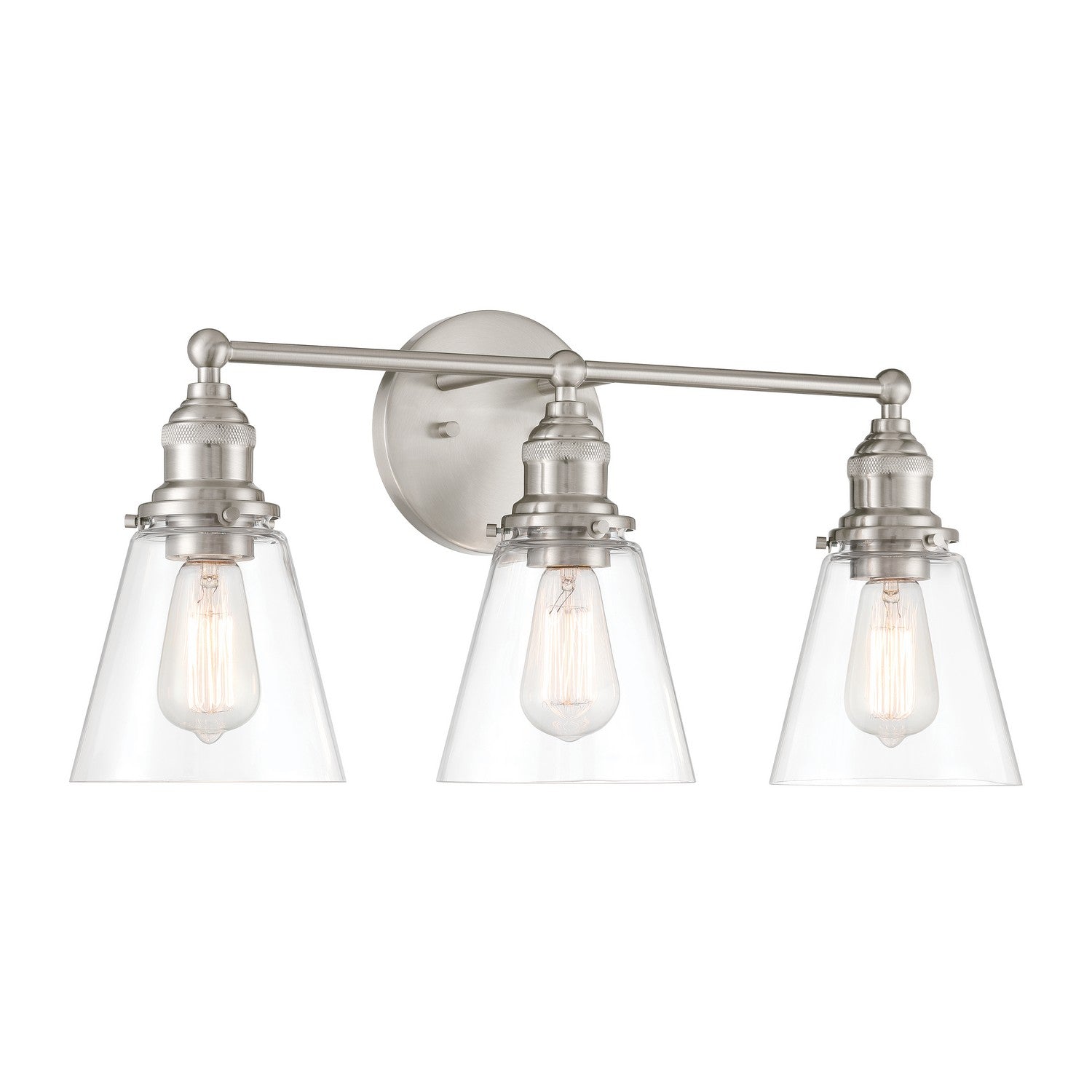 Minka-Lavery - 5683-84 - Three Light Vanity - Barwell - Brushed Nickel