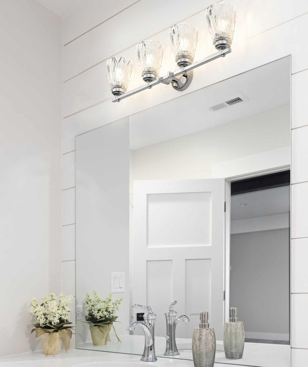 Z-Lite - 1960-4V-CH - Four Light Vanity - Andree - Chrome