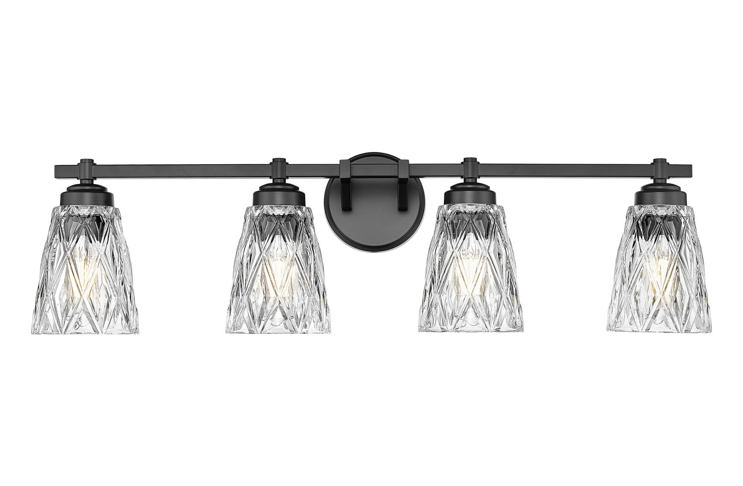 Z-Lite - 1960-4V-MB - Four Light Vanity - Andree - Matte Black
