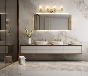 Z-Lite - 1960-4V-MGLD - Four Light Vanity - Andree - Modern Gold