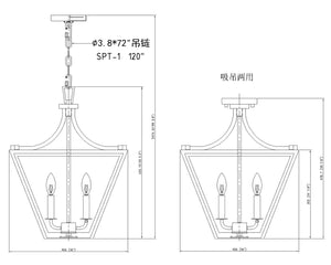Z-Lite - 1961-3C-IO - Three Light Chandelier - Montalcino - Iron Ore