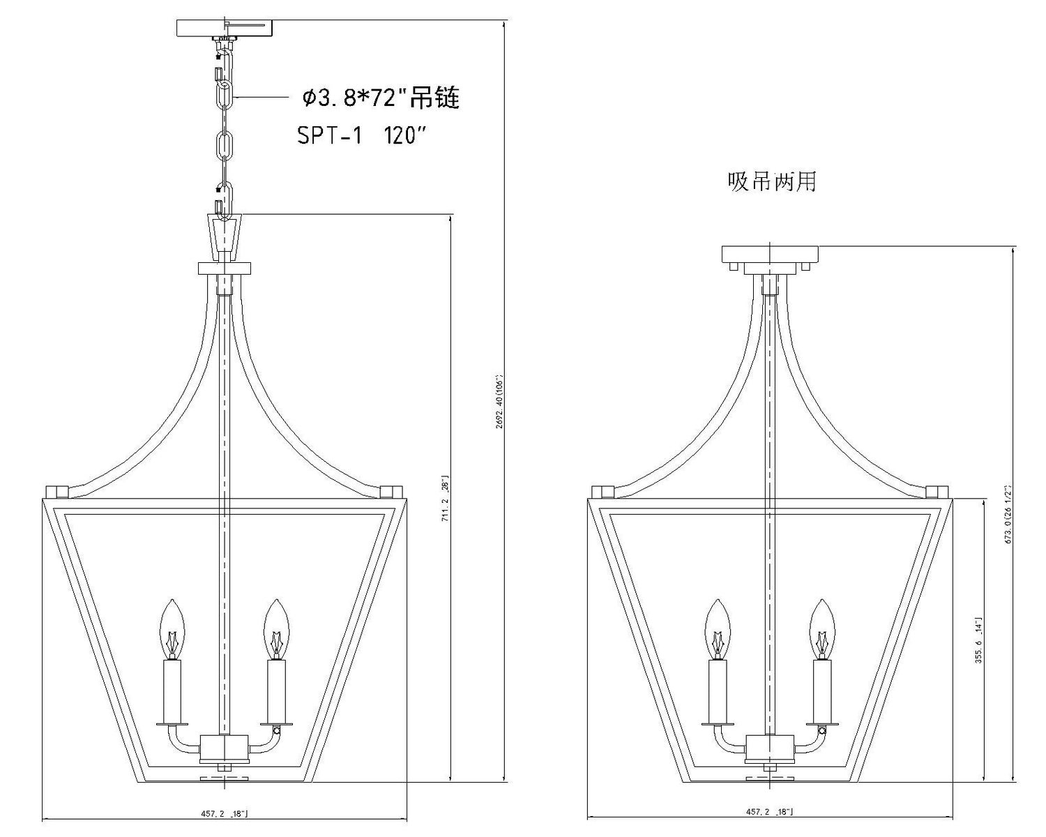Z-Lite - 1961-4C-IO - Four Light Chandelier - Montalcino - Iron Ore