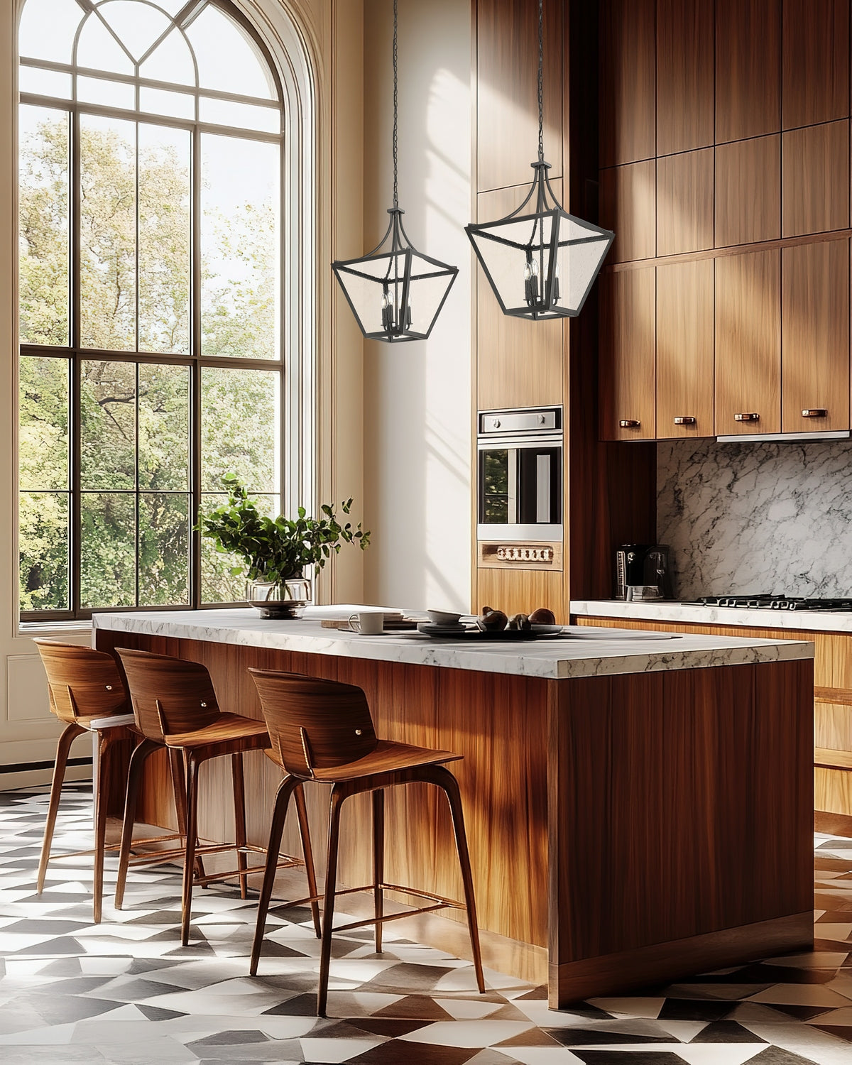 Z-Lite - 1961-4C-IO - Four Light Chandelier - Montalcino - Iron Ore