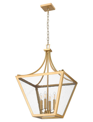 Z-Lite - 1961-4C-RB - Four Light Chandelier - Montalcino - Rubbed Brass