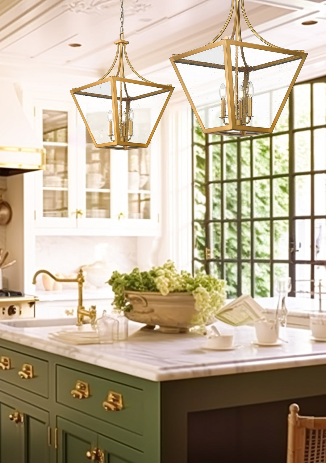 Z-Lite - 1961-4C-RB - Four Light Chandelier - Montalcino - Rubbed Brass