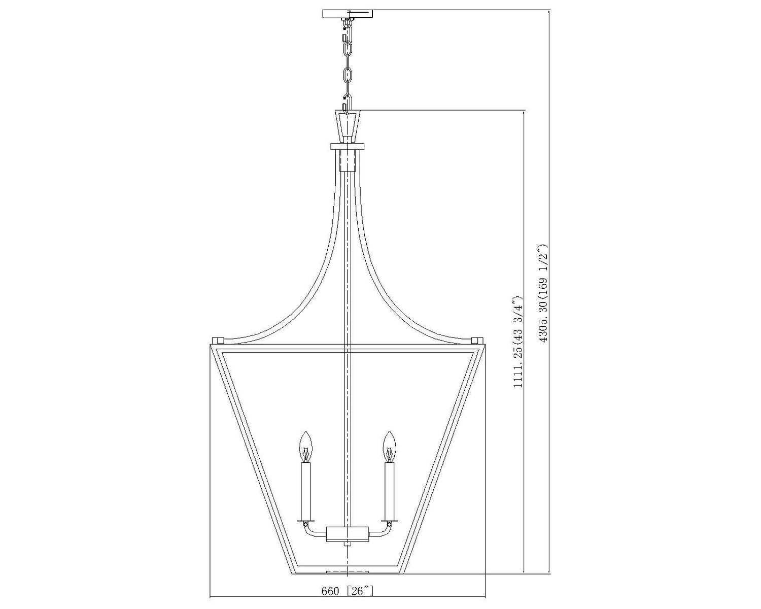 Z-Lite - 1961-6IO - Six Light Chandelier - Montalcino - Iron Ore