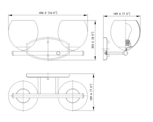 Z-Lite - 1963-2V-MB - Two Light Vanity - Colette - Matte Black