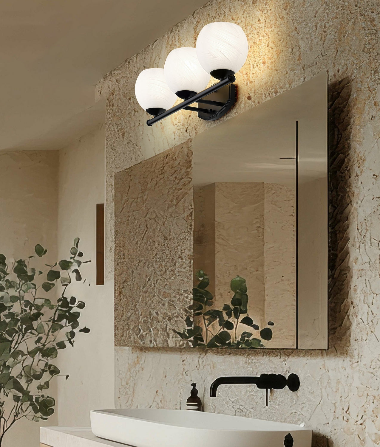 Z-Lite - 1963-3V-MB - Three Light Vanity - Colette - Matte Black