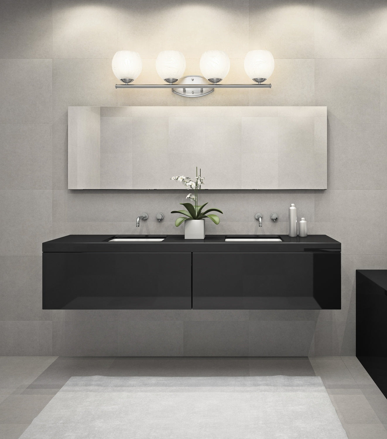 Z-Lite - 1963-4V-BN - Four Light Vanity - Colette - Brushed Nickel